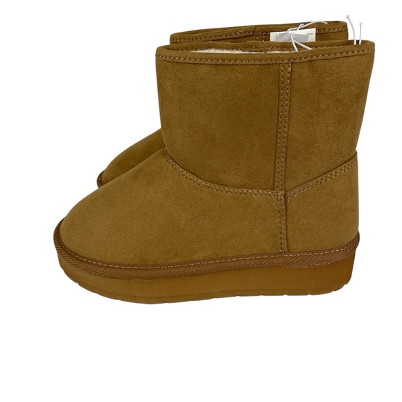 Gap Girls Cozy Faux Suede Sherpa Boots Size 1 NWT - Picture 2 of 9